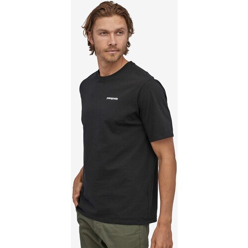 Patagonia Majice s kratkimi rokavi M's P-6 Logo Organic T-Shirt Črna Cene