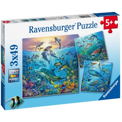 Ravensburger puzzle - Zivot u okeanu - 3x49 delova Slike