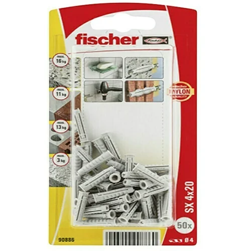  Univerzalne tiple Fischer UX (Promjer tiple: 4 mm, Duljina tiple: 20 mm, 50 Kom.)