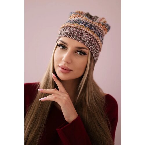 Kesi Cap with fleece Patrycja K254 jeans+mustard Cijene