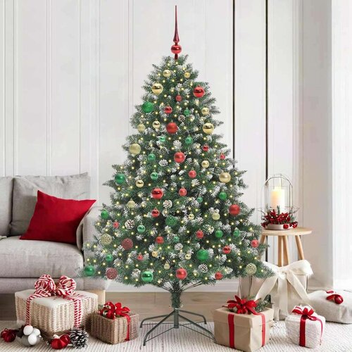 vidaXL Umjetno božićno drvce s stalakom Zelena 126 x 126 x 180 cm Cijene