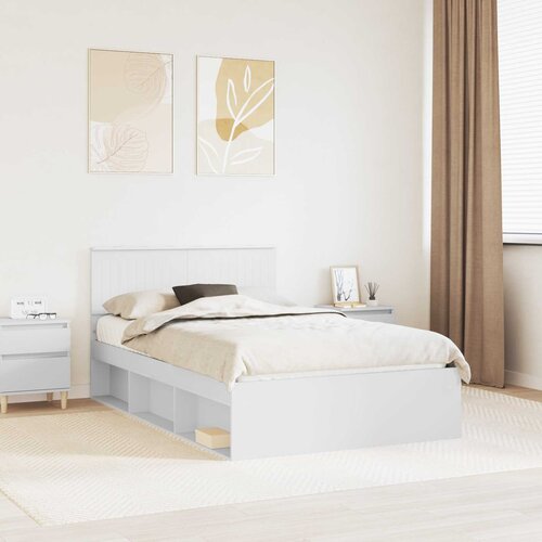  Krevetna konstrukcija Bijelo 120 x 200 cm Čvrsto borovo drvo Cijene