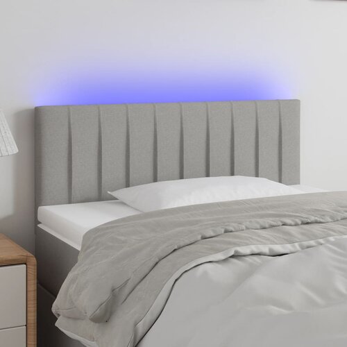  LED uzglavlje svjetlosivo 90x5x78/88 cm od tkanine Cijene