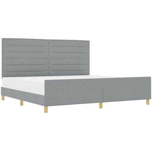  Krevetna konstrukcija Svjetlosiva 200 x 200 cm tkanina Slike