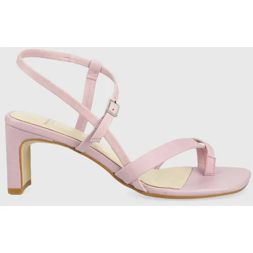 Vagabond Shoemakers Usnjeni sandali Luisa roza barva