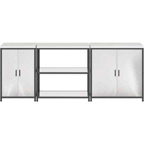  Kuhinjski set za pohranu 3 pcs Srebrna 240 x 50 x 92 cm Slike