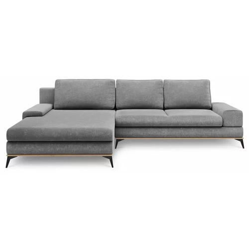 Windsor & Co Sofas siva raztegljiva sedežna garnitura Planet, levi kot