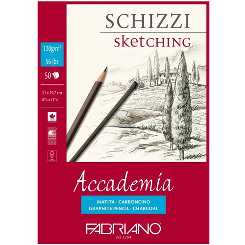 Fabriano Accademia, blok za skiciranje, A4, 120g, 50 lista, Fabriano Cene