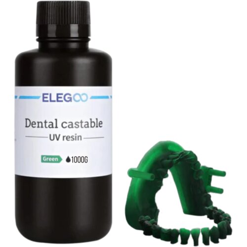 Elegoo Dental Castable UV Resin 1000g Green Cene