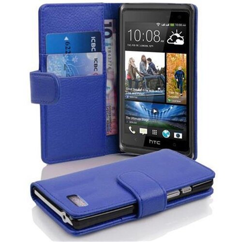 Cadorabo Ohi&scaron;je, združljivo z HTC Desire 600 v mornarsko modra - Za&scaron;čitni ovitek iz teksturiranega umetnega usnja in žep za kartice, (20561321) Cene