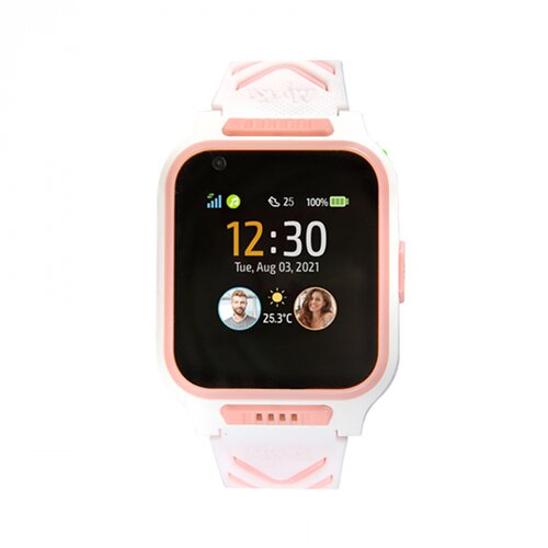 Myki dječiji pametni sat 4 White/Pink, GPS, SIM, LOCATION, CALLS, CHAT, SOS Slike