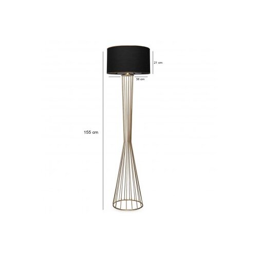Opviq podna lampa Ayd 3078, zlatno-crna Slike