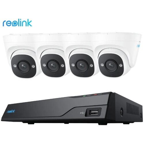 Reolink NVR snimač NVS8-5MD4, 5MP, 8 kanalni, 2TB HDD, Crni + 4x Sigurnosne kamere, PoE, Bijele Cijene