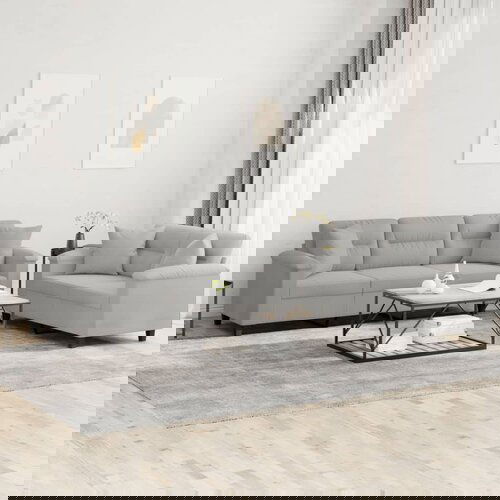 vidaXL 2-dijelni set sofa s jastucima svjetlosivi od mikrovlakana Cijene