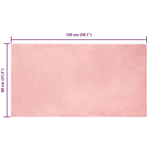  Faux Rabbit Fur Rug Ružičasta 80 x 150 cm Poliester Slike