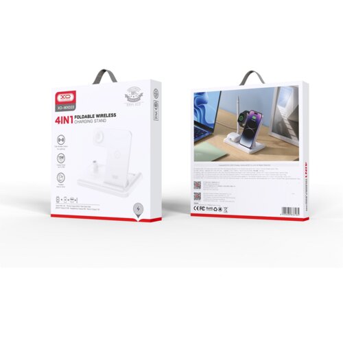 XO WX033 Wireless punjač 4u1 za smart uređaje 15w beli Cene