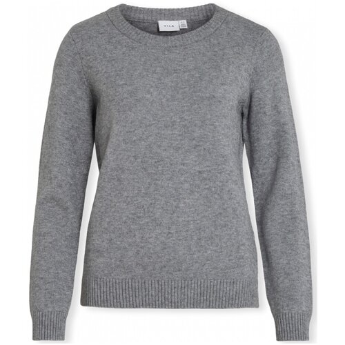 Vila Puloverji Noos Ril O-Neck L/S - Medium Grey Siva Cene