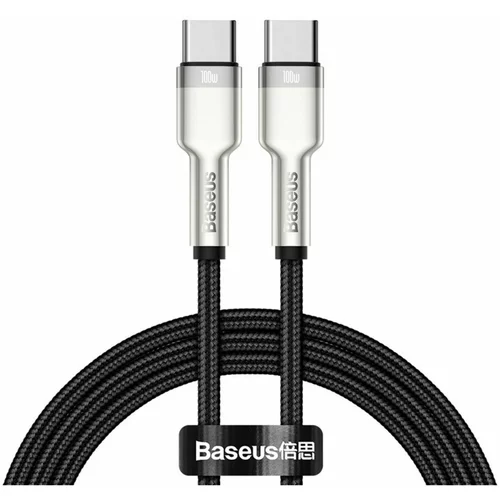 Baseus Kabel USB C-C 1m 100W 20V5A Cafule Metal črn pleten (20399040)