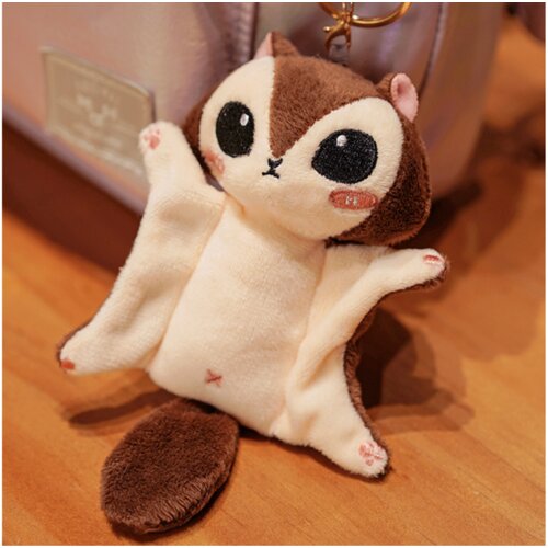 Plišani privjesak za ključeve leteća vjeverica 10 cm - smeđa Cijene