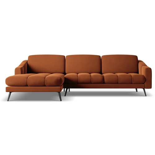 Makamii Narančasta baršunasti kutna garnitura (s lijevim kutom) Nalu – Cijene