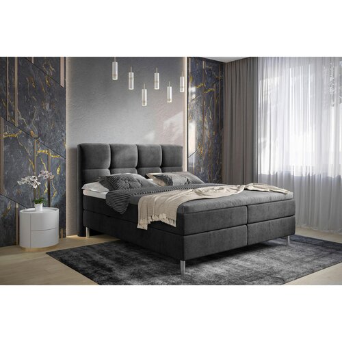 Esposa POSTELJA Z VZMETNICO 160 cm x 200 cm , tekstil antracit Slike