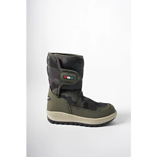 Riccon Ealgeth Kids Velcro Snow Boots 001290 Khaki Camouflage