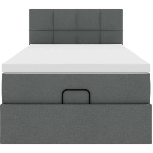 VidaXL Otomanski okvir kreveta s madraca tamnosivi 90x190cm tkanine Slike