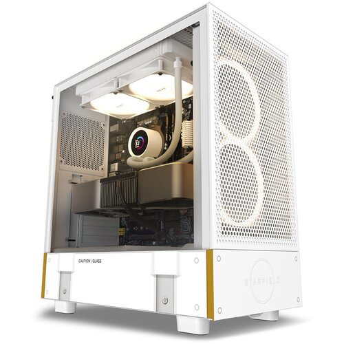 NZXT starfield H5 flow gaming kuciste belo (CC-H51FW-SF-FS) Slike