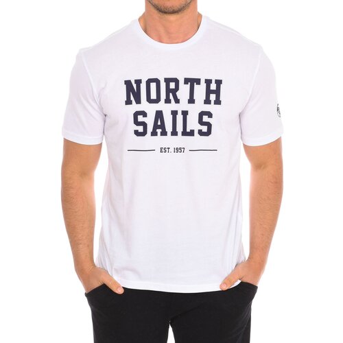 North Sails Majice s kratkimi rokavi 9024060-101 Bela Cene