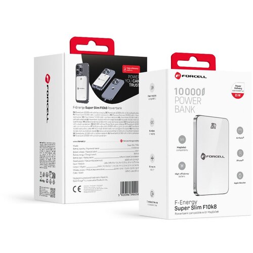 forcell f-energy F10K8 super slim powerbank kompatibilan sa magsafe PD3.0 QC4.0 15W 10000 mah bela Cene