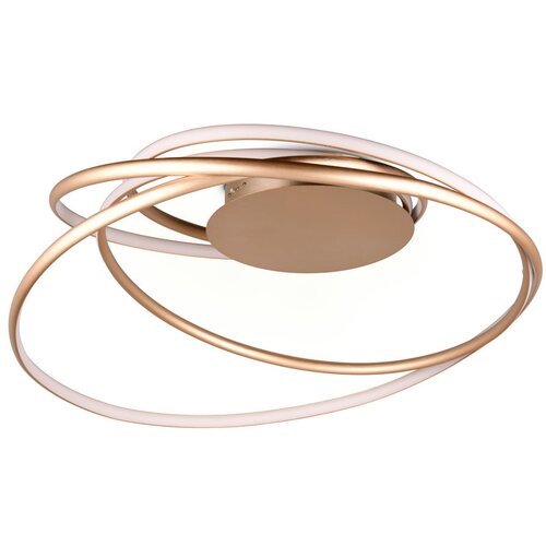 Trio Select LED stropna svjetiljka u zlatnoj boji s metalnim sjenilom Nala &amp;ndash; Slike