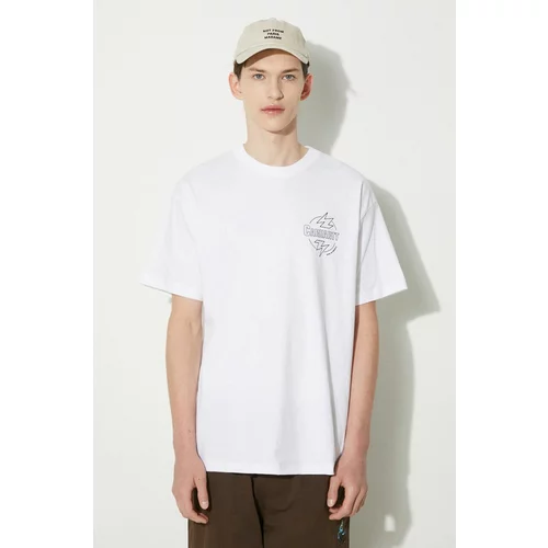 Carhartt WIP Pamučna majica Ablaze za muškarce, boja: bijela, s tiskom, I033639.00AXX