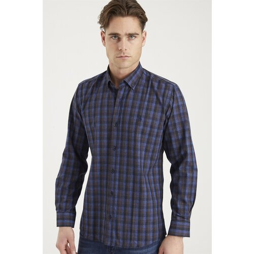 Dewberry G703 MEN&amp;#039;S SHIRT-NAVY-BROWN Slike