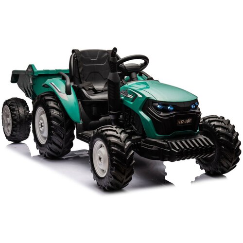 Traktor na akumulator s prikolicom HC-306 24V - tamno zeleni Slike