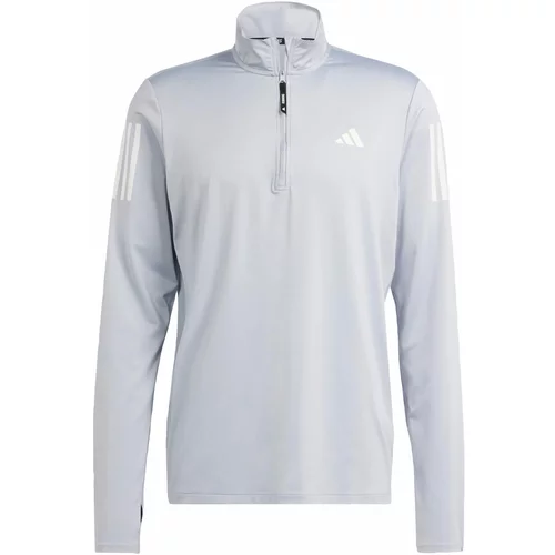 Adidas Športna jakna 'Own the Run' svetlo siva / bela