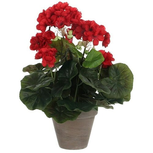  Umjetna biljka Pelargonija (Visina: 34 cm, Crvene boje, Plastika) Cijene