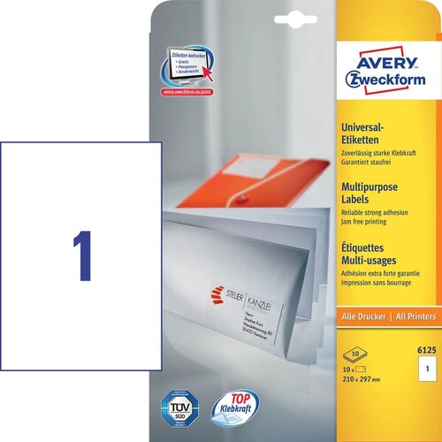 Avery Zweckform Univerzalne etikete 210 x 297 mm, 10/1 Cene