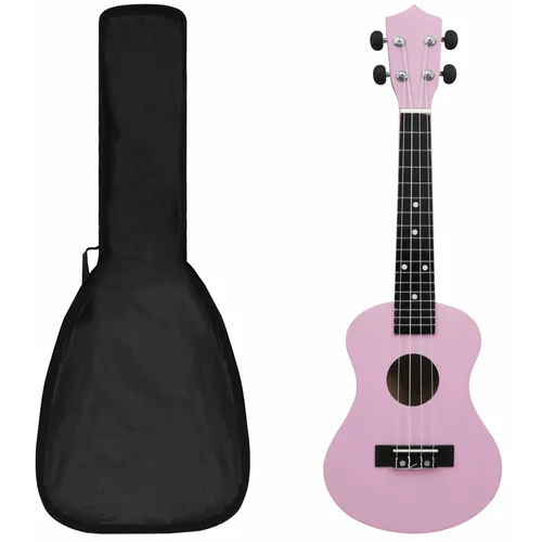  Set dječjeg ukulelea Soprano s torbom ružičasti 23 "