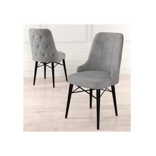 Hanah home Set 6 trpezarijskih stolica Pare Sivo-Crni Cijene