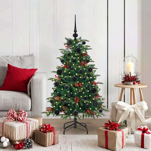 vidaXL Umestno božično drevo Zelena 120 cm PVC, kovina in plastika Cene
