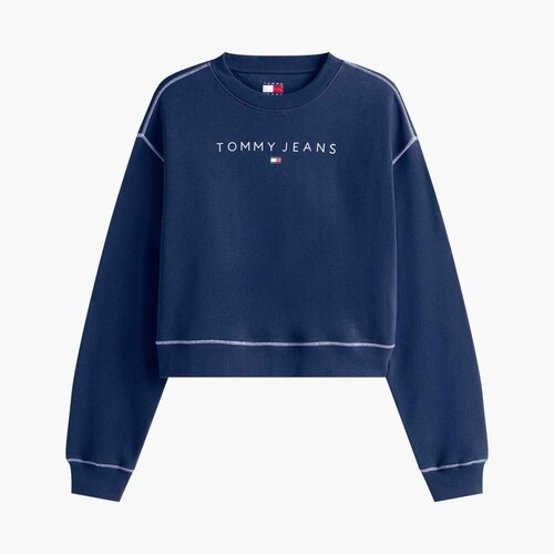 Tommy Jeans Puloverji TJW RLX CRP STITCH LINEA Modra Cene