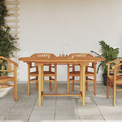VidaXL Vrtni stol na razvlačenje 110-160x80x75 cm od masivne tikovine Slike