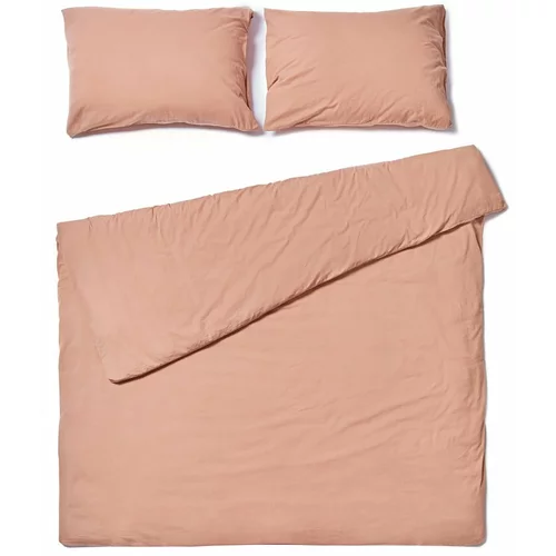 Bonami Selection Svjetlosmeđa posteljina za bračni krevet od stonewashed pamuka , 160 x 220 cm