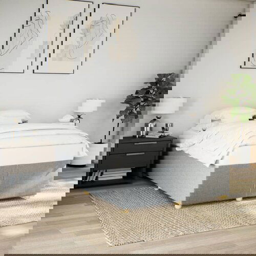 VidaXL Posteljni okvir brez vzmetnice svetlo siv 140x190 cm blago Slike