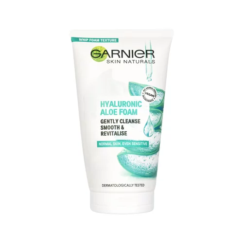 Garnier Skin Naturals Hyaluronic Aloe Foam čistilna pena za glajenje in posvetlitev kože 150 ml za ženske