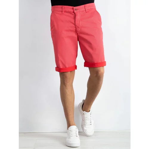 Fashion Hunters Red men's shorts with a small pattern