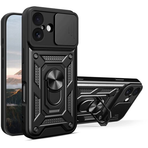 HURTEL Hybrid Armor Camshield za Apple iPhone 17 - Crna Slike