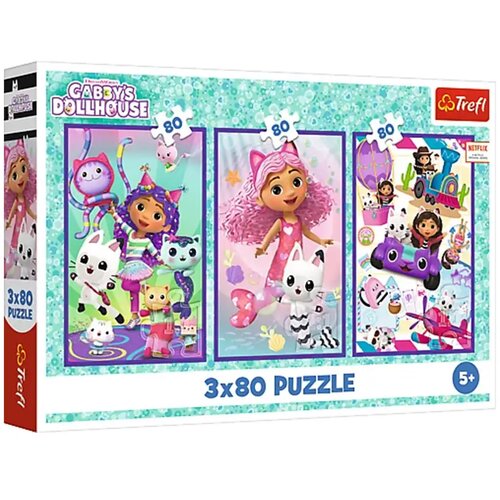 Trefl Gabi kućica za lutke &scaron;areni dani 3x80 komada puzzle - Cijene