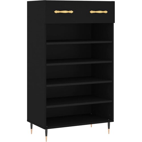 Maison Chic Omarica za obutev - Kopa za čevlje črna 60x35x105 cm inženirski les, (21776528) Slike