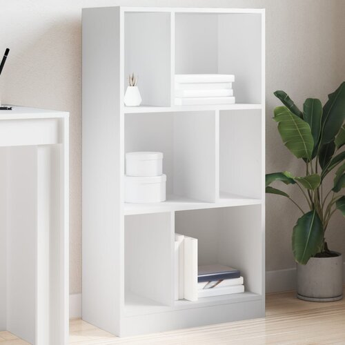  Regal za knjige bijeli 57 x 28,5 x 107,5 cm konstruirano drvo Slike